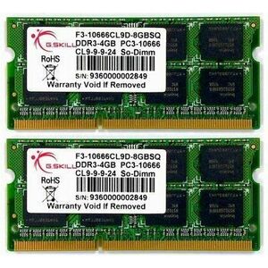 8GB (2x4GB) DDR3 1333MHz F3-10666CL9D-8GBSQ kép