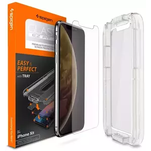 TEMPERED KIJELZŐVÉDŐ FÓLIA SPIGEN Apple iPhone XR Screen Protector GLAS.tR EZ FIT (064GL24818) kép