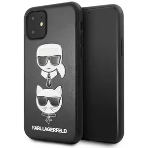 Tok Karl Lagerfeld iPhone 11 hardcase black Karl & Choupette (KLHCN61KICKC) kép