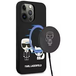 Tok Karl Lagerfeld iPhone 13 Pro hardcase Black Silicone Karl & Choupette Magsafe (KLHMP13LSSKCK) kép