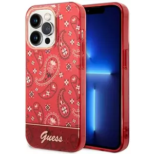 Tok Guess GUHCP14LHGBNHR iPhone 14 Pro 6, 1" red hardcase Bandana Paisley (GUHCP14LHGBNHR) kép