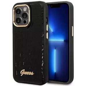 Tok Guess GUHCP14LHGCRHK iPhone 14 Pro 6, 1" black hardcase Croco Collection (GUHCP14LHGCRHK) kép