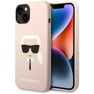 Tok Karl Lagerfeld KLHCP14SSLKHLP iPhone 14 6, 1" hardcase pink Silicone Karl`s Head (KLHCP14SSLKHLP) kép