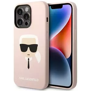 Tok Karl Lagerfeld KLHCP14XSLKHLP iPhone 14 Pro Max 6, 7" hardcase pink Silicone Karl`s Head (KLHCP14XSLKHLP) kép