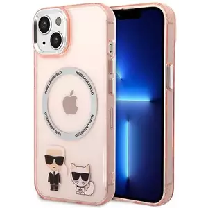 Tok Karl Lagerfeld KLHMP14MHKCP iPhone 14 Plus 6, 7" hardcase pink Karl & Choupette Aluminium Magsafe (KLHMP14MHKCP) kép