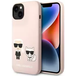 Tok Karl Lagerfeld KLHMP14SSSKCI iPhone 14 6, 1" hardcase light pink Silicone Karl & Choupette Magsafe (KLHMP14SSSKCI) kép