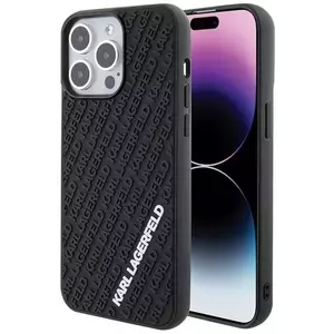 Tok Karl Lagerfeld KLHCP15X3DMKRLK iPhone 15 Pro Max 6.7" black hardcase 3D Rubber Multi Logo (KLHCP15X3DMKRLK) kép