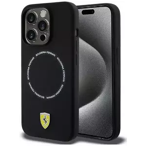 Tok Ferrari FEHMP15XSBAK iPhone 15 Pro Max 6.7" black hardcase Printed Ring MagSafe (FEHMP15XSBAK) kép