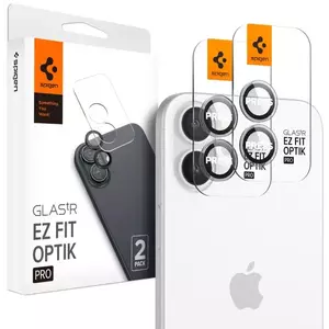 TEMPERED KIJELZŐVÉDŐ FÓLIA Spigen Glass tR EZ Fit Optik Pro 2 Pack, crystal clear - iPhone 16 Plus (AGL08531) kép