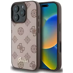 Tok Guess GUHMP16XPGPYSW iPhone 16 Pro Max 6.9" brown hardcase Peony Script MagSafe (GUHMP16XPGPYSW) kép