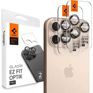 TEMPERED KIJELZŐVÉDŐ FÓLIA Spigen Glass tR EZ Fit Optik Pro 2 Pack, rose - iPhone 6.9"/ 6.3"2024 (AGL08862) kép