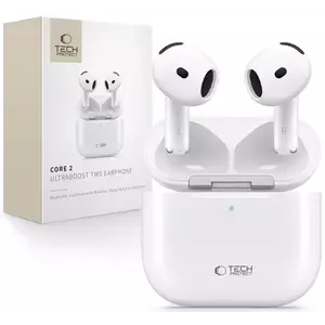 Fejhallgató TECH-PROTECT ULTRABOOST TWS EARPHONE CORE 2 WHITE (5906302380138) kép