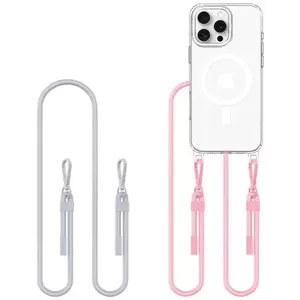 Tok TECH-PROTECT FLEXAIR CHAIN MAGSAFE IPHONE 16 PRO GREY & PINK (5906302380213) kép