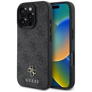 Tok Guess GUHMP16LP4SM4MK iPhone 16 Pro 6.3" black hardcase 4G Small Classic MagSafe (GUHMP16LP4SM4MK) kép