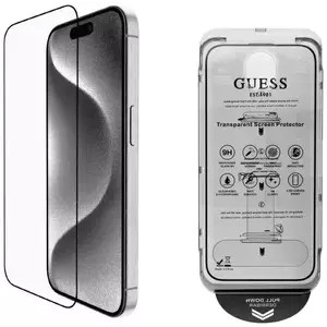 TEMPERED KIJELZŐVÉDŐ FÓLIA Guess GUTGP16SBOKGCIT iPhone 16 6.1" Screen Protector 2.5D Outline - display protection (GUTGP16SBOKGCIT) kép