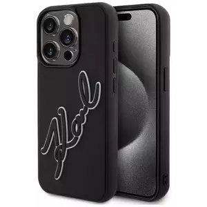 Tok Karl Lagerfeld KLHCP15L3DRKSDLK iPhone 15 Pro 6.1" black hardcase 3D Rubber Signature (KLHCP15L3DRKSDLK) kép