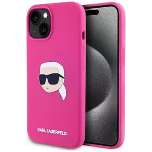 Tok Karl Lagerfeld KLHMP15SSKHPPLF iPhone 15 6.1" fuschia hardcase Silicone Karl Head Print MagSafe (KLHMP15SSKHPPLF) kép