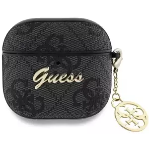 Tok Guess GUA4G4GSMK AirPods 4 cover black 4G Charm Collection (GUA4G4GSMK) kép