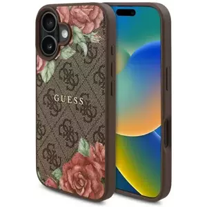 Tok Guess GUHMP16SP4ROPEMCW iPhone 16 6.1" brown hardcase 4G Flowers Print MagSafe (GUHMP16SP4ROPEMCW) kép