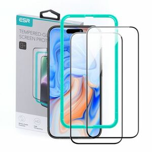 ESR Screen Protector 2x üvegfólia iPhone 15, fekete kép