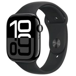 Apple Watch Series 10 GPS + Cellular 46mm Klavírne čierne hliníkové s čiernym športovým remienkom - M/L kép