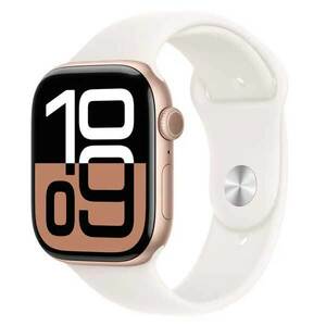 Apple Watch Series 10 GPS + Cellular 46mm Ružovo zlaté hliníkové so svetlo rumenným športovým remienkom - M/L kép