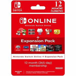 Nintendo Switch Online predplatné na 365 dní + Expansion Pack (Individual) - Switch kép