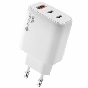 Sturdo Sieťová nabíjačka GaN 65W 2xPD+QC3.0, biela kép