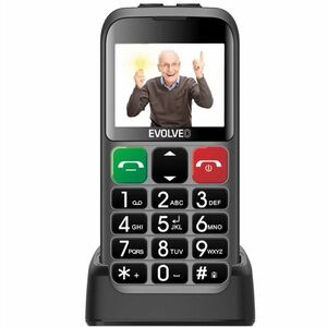 Evolveo EasyPhone ET, mobilný telefón pre seniorov s nabíjacím stojanom, strieborný kép