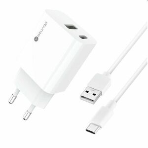 Sturdo Sieťová nabíjačka 3A, PD, 20W, USB QC + nabíjací kábel USB/USB-C, biela kép