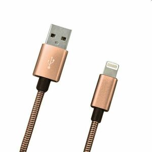 MobilNET Dátový a nabíjací kábel USB/Lightning, 2A, 1m, medený kép