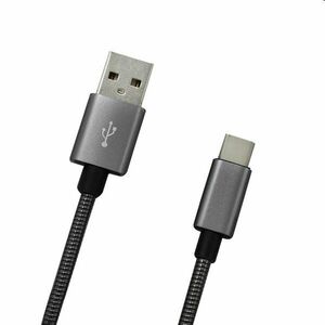 MobilNET Dátový a nabíjací kábel USB/USB-C, 2A, 1m, sivý kép