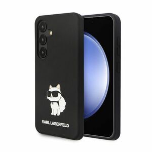 Zadný kryt Karl Lagerfeld Liquid Silicone Choupette NFT pre Samsung Galaxy S24, čierny kép