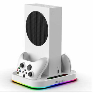 iPega XBS012S multifunkčný nabíjací RGB stojan s chladením pre Xbox Series S, 2 ks baterií kép