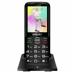 Evolveo EasyPhone XO, mobilný telefón pre seniorov s nabíjacím stojanom, čierny kép