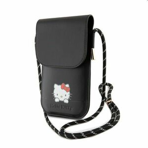 Taška na telefón Hello Kitty PU Daydreaming Logo Leather, čierna kép