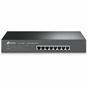 TP-Link TL-SG1008, 8 portov gigabitový stolný/rack sieťový switch, 8x 10/100/1000M RJ45 portov, 13" rack-nastaviteľná, kovový obal kép