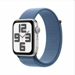 Apple Watch SE GPS 44mm strieborná , hliníkové puzdro so športovým remiekom ľadová modrá kép