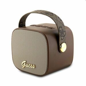 Guess Mini Bluetooth Speaker PU 4G Strap, hnedý kép