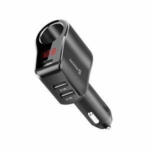 Swissten Autoadaptér s výstupom 1 x CL, 1 x UCB-C PDa2 x USB-A, 108 W - 216 W, čierna kép