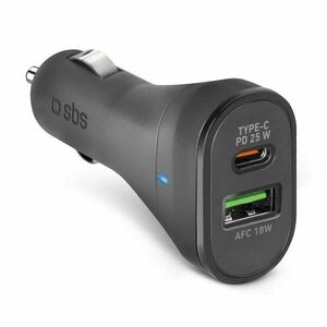 SBS Autoadaptér USB/USB-C, PD, 25 W, čierna kép