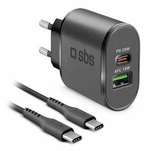 SBS Cestovná nabíjacia sada USB/USB-C, 18 W, čierna kép