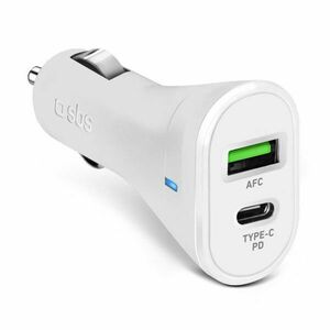 SBS Autonabíjačka USB-C PD 20 W/USB AFC 18 W, biela kép