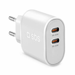 SBS Cestovný adaptér 2 x USB-C, PD, 35 W, biela kép