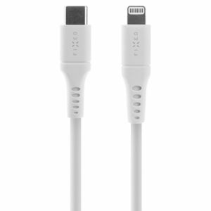 FIXED Dátový a nabíjací Liquid silicone kábel USB-C/Lightning MFi, PD, 0, 5 m, biely kép