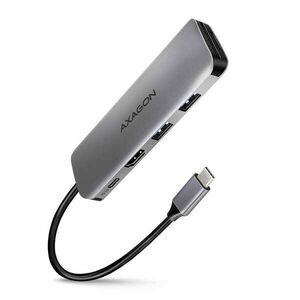 AXAGON HMC-5 2x USB-A, HDMI, SD/microSD, USB 3.2 Gen 1 hub, PD 100W, 20cm USB-C kábel, USB hub kép