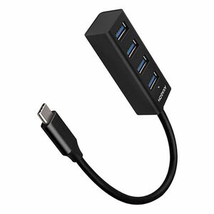 AXAGON HUE-M1C 4x USB3.2 Gen 1 MINI hub, kovový, 20 cm USB-C kábel kép