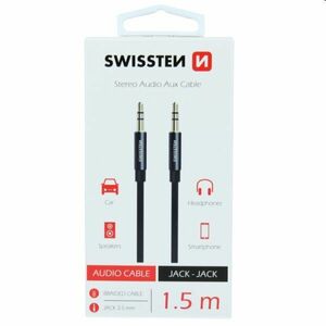 Audio adaptér Swissten Jack/Jack 1.5m, čierny kép