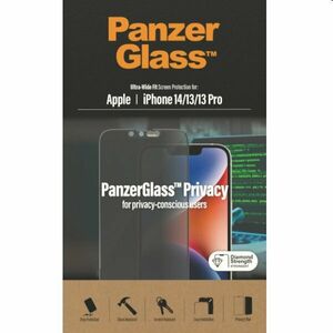 Ochranné sklo PanzerGlass UWF Privacy AB pre Apple iPhone 14, 13 Pro, 13, čierna kép