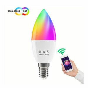 Nous Smart WiFi žiarovka RGB E14 P4 kép